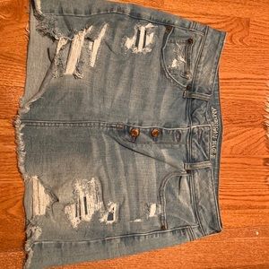 Size 14 Jean High Rise Mini Skirt